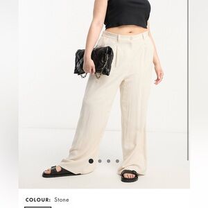 Asos Curve dad pant with linen
